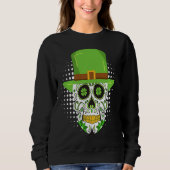 Sweatshirt St Patrick's Day Irish skeleton leprechaun (Devant)