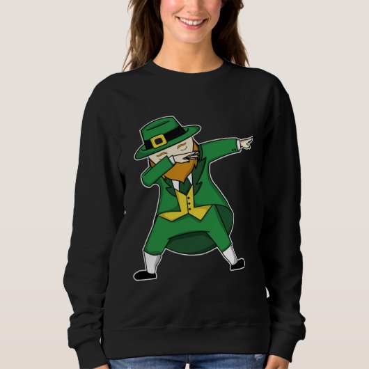 Sweatshirt St Patricks Day leprechaun dabbing st patty s Kids (Devant)