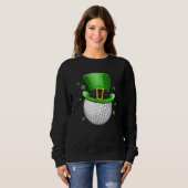 Sweatshirt St Patricks Day Leprechaun Hat Shamrock Irish Golf (Devant entier)