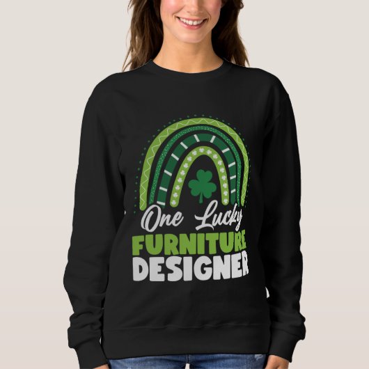 Sweatshirt St Patricks Day One Lucky Furniture Designer (Devant)