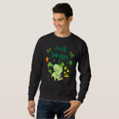 Sweatshirt St Patricku2019s Rex Lucky Saurus Dinosaur St Pat (Devant entier)