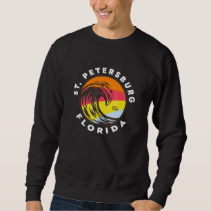 Sweatshirt St Petersburg Floride Vacances Souvenir Ocean Wave