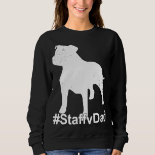 Sweatshirt Staffy Papa avec Staffordshire Bull Terrier Dog St