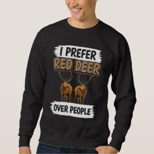 Sweatshirt Stag Hart Hind Je Préfère Red Deer Sur Les Gens Re
