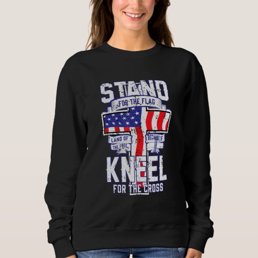 Sweatshirt Stand Pour Le Drapeau Kneel Pour La Croix - 4E De (Devant)