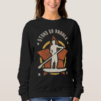Sweatshirt Stand Up Paddle SUP Vintage Retro Classic Sport