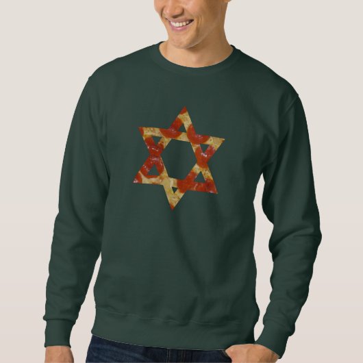 Sweatshirt star de la pizza de david (Devant)
