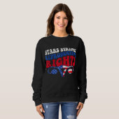 Sweatshirt Stars Stripes Droits de reproduction Drapeau améri (Devant entier)