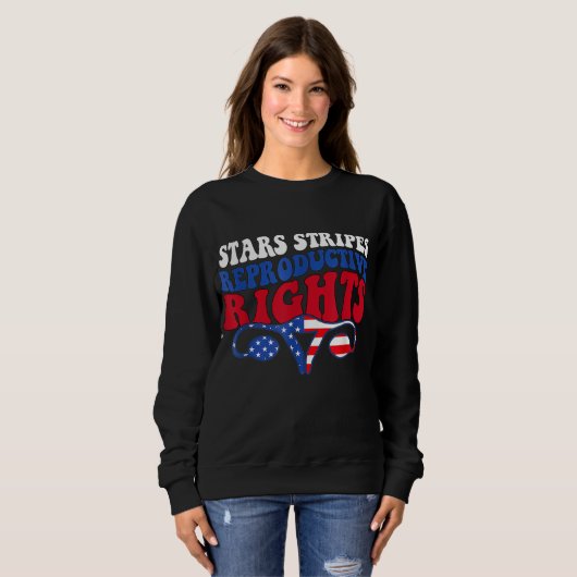 Sweatshirt Stars Stripes Droits de reproduction Drapeau améri (Devant entier)
