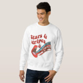 Sweatshirt Stars Stripes Droits de reproduction Lips American (Devant entier)