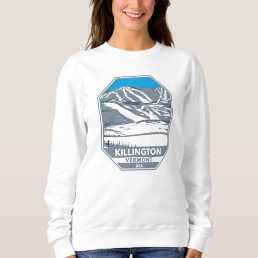 Sweatshirt Station de ski de Killington Hiver Vermont (Devant)