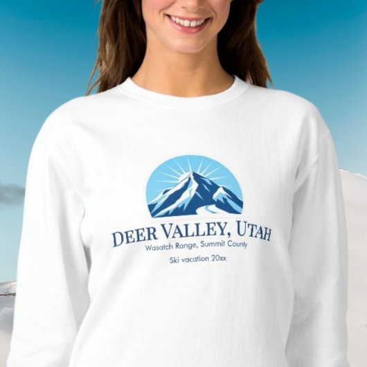 Sweatshirt Station de ski Deer Valley Utah Wasatch