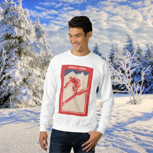 Sweatshirt Station de ski vintage Maine Rivière du Dimanche