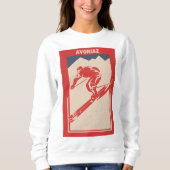 Sweatshirt Station de ski vintage Retro Alpes (Devant)