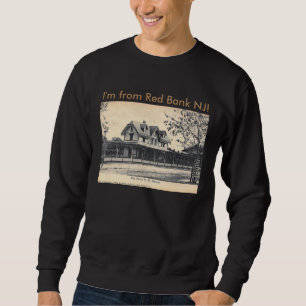 Sweatshirt Station de train, banque rouge, cru de New Jersey
