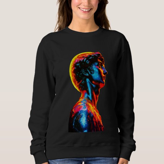 Sweatshirt Statue de David néon (Devant)