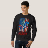 Sweatshirt Statue De La Liberté 4 juillet Dino Boys Hommes Am (Devant entier)