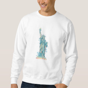 SWEATSHIRT STATUE DE LIBERTÉ EN COULEUR D'EAU