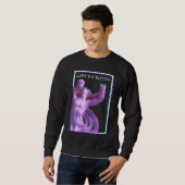 Sweatshirt Statue grecque antique Glitch Vaporwave esthétique (Devant entier)