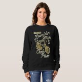 Sweatshirt Stay Low Cholo Pride Chicano Lowrider Bicycle Retr (Devant entier)