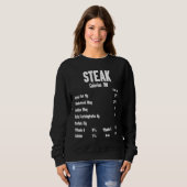 Sweatshirt Steak Calories Raw Steak Meat Food Beef Cow Grilli (Devant entier)