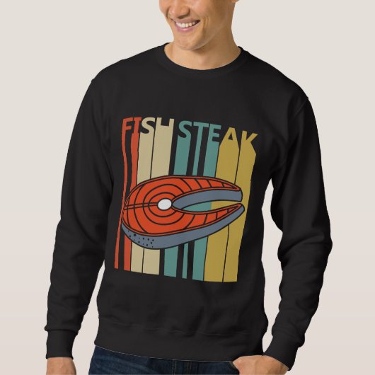 Sweatshirt Steak de poisson vintage (Devant)