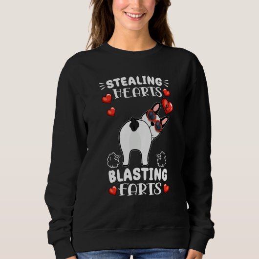 Sweatshirt Stealing Hearts Blasting Farts French Bulldog Vale (Devant)