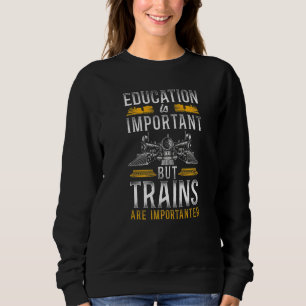 Sweatshirt Steam Train Driver Trainspotting Locomotive Vintag