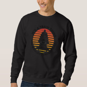 Sweatshirt Steam Train Driver Trainspotting Locomotive Vintag