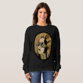 Sweatshirt Steampunk vintage woman face (Devant entier)