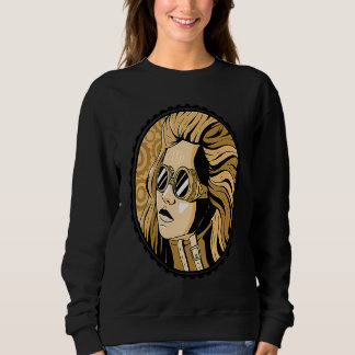 Sweatshirt Steampunk vintage woman face