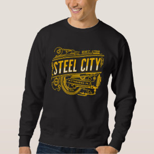 Sweatshirt Steel City Pittsburgh Pennsylvania 412 Accueil Vin
