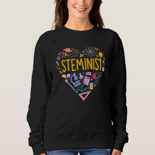 Sweatshirt Steminist Heart Educator Teacher Science (Devant)