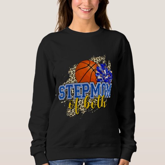 Sweatshirt Stepmaman Du Basketball Et Cheer Stepmaman Leopa (Devant)
