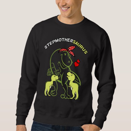 Sweatshirt Steppatrisaurus Stepmère 2 Enfants Dinosaure (Devant)