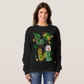 Sweatshirt Stethoscope Nurse St Patrick's Day Lucky Nurse Sha (Devant entier)