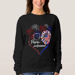 Sweatshirt Stethoscope Paraprofessionnel Feu de Feu Tournesol