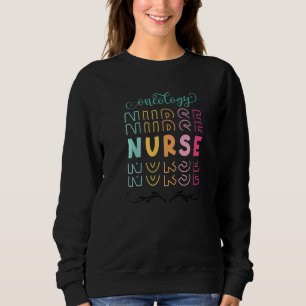 Sweatshirt Stéthoscope Tie Dye Jour de l'infirmière en oncolo