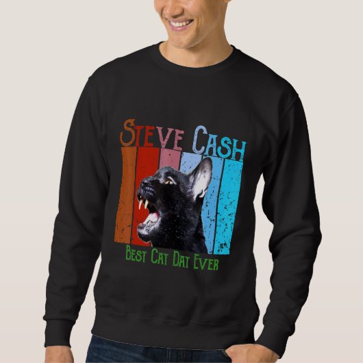 Sweatshirt Steve Cash Meilleur Chat Papa Jamais (Devant)