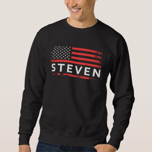SWEATSHIRT STEVEN AMERICAN FLAG  FOR STEVEN (Devant)