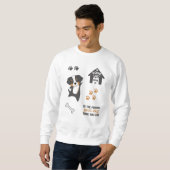 Sweatshirt Stick de chien mignon Set Bernese Mountain (Devant entier)