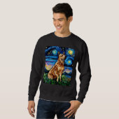 Sweatshirt Sticker Husky Sibérien Rouge (Devant entier)