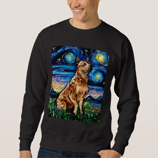 Sweatshirt Sticker Husky Sibérien Rouge (Devant)