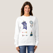Sweatshirt Sticker indien Ours Set Bear Teepee Dream Catcher (Devant entier)