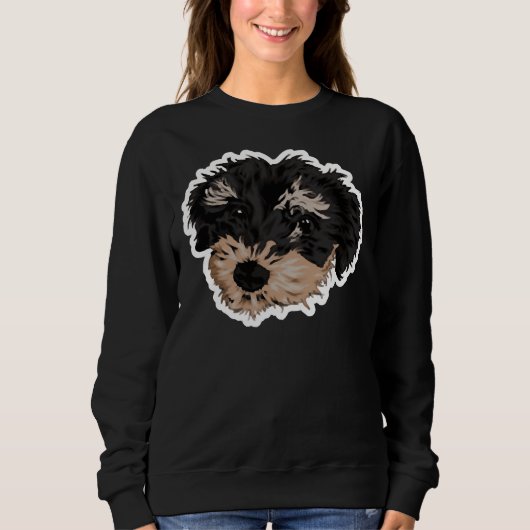 Sweatshirt Sticker pour caniche à jouets (Devant)