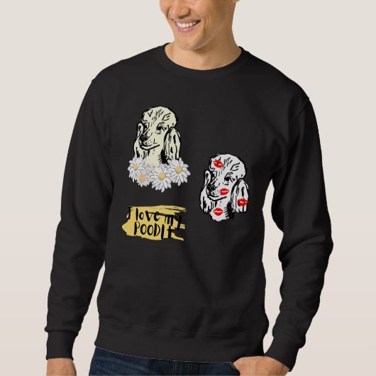 Sweatshirt Stickerpack de caniche (Devant)