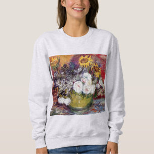 Sweatshirt Still Life avec Roses et tournesols - Van Gogh