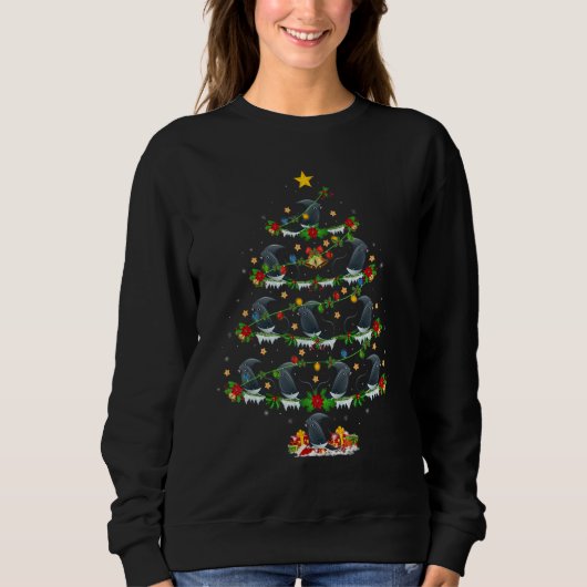 Sweatshirt Stingray Fish Xmas Lights Stingray Christmas Tree (Devant)