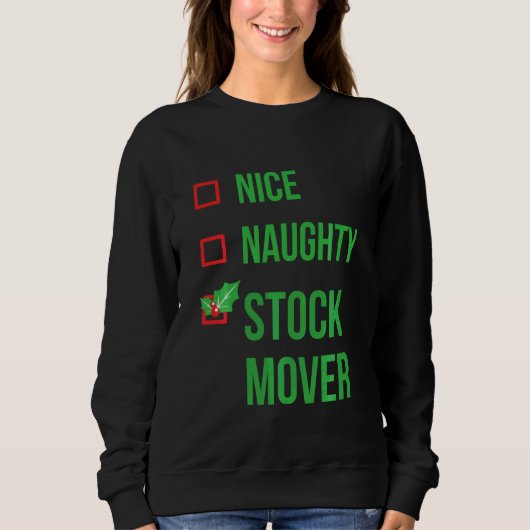 Sweatshirt Stock Mover Funny Pajama Noël (Devant)