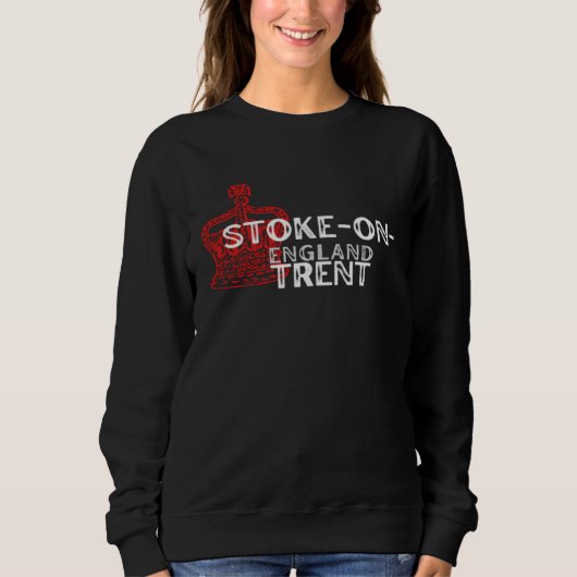 Sweatshirt STOKE ON TRENT England Crown Badge (Devant)